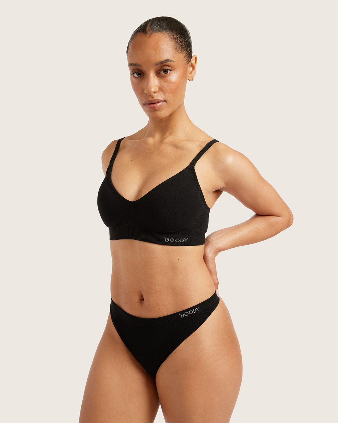 Wireless T-Shirt Bra - Black