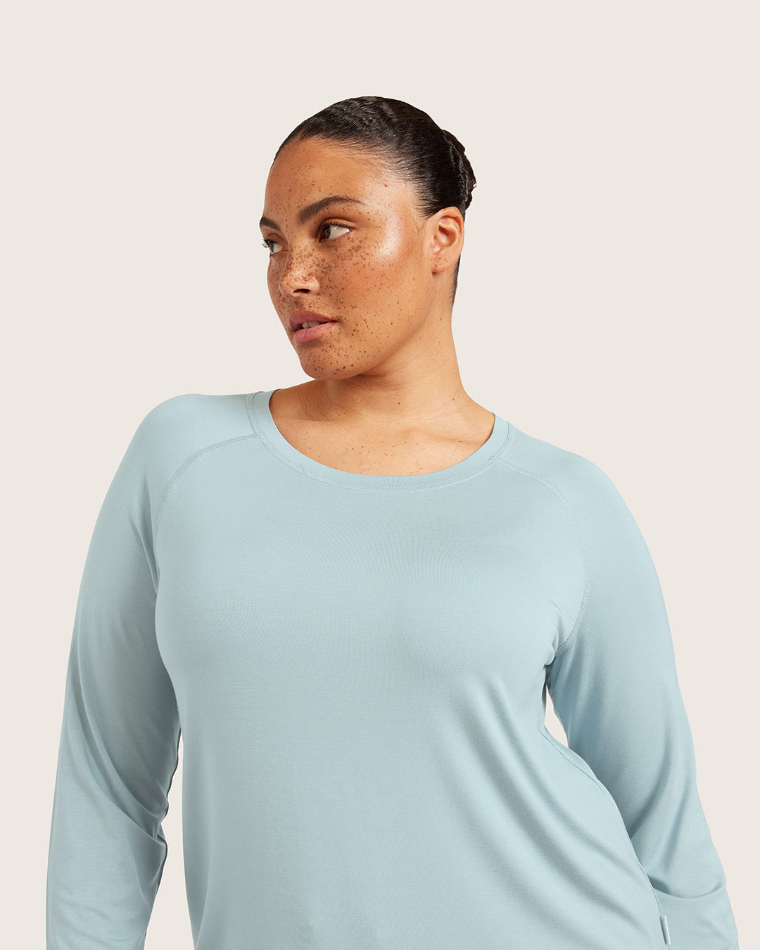 Goodnight Raglan Sleep Top - Mineral Blue