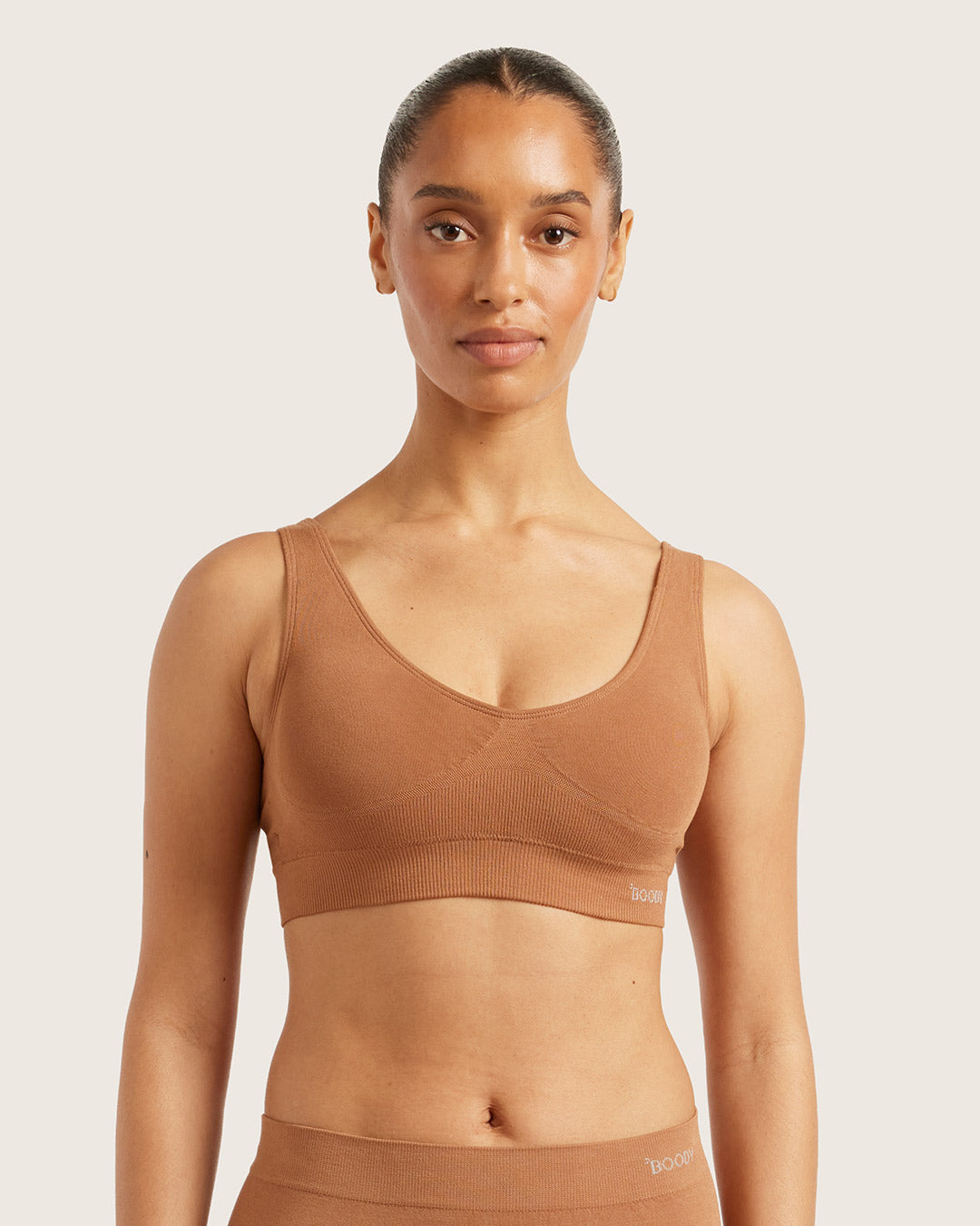 Seamfree Padded Crop Bra - Maple