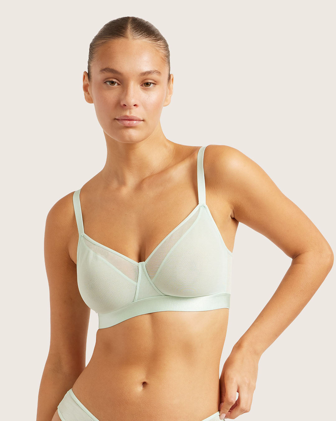 FreeMesh Full Bust Wireless Bra - Mint