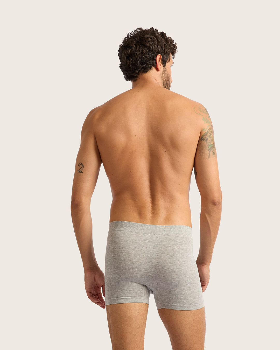 Men's Seamfree Boxer Briefs - Light Grey Marl