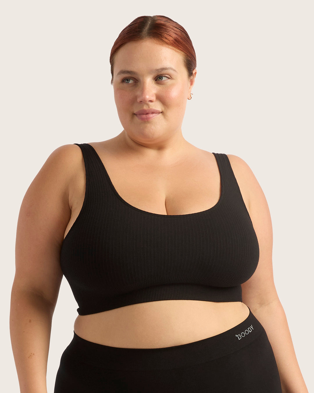 Ribbed Seamfree Crop-Black