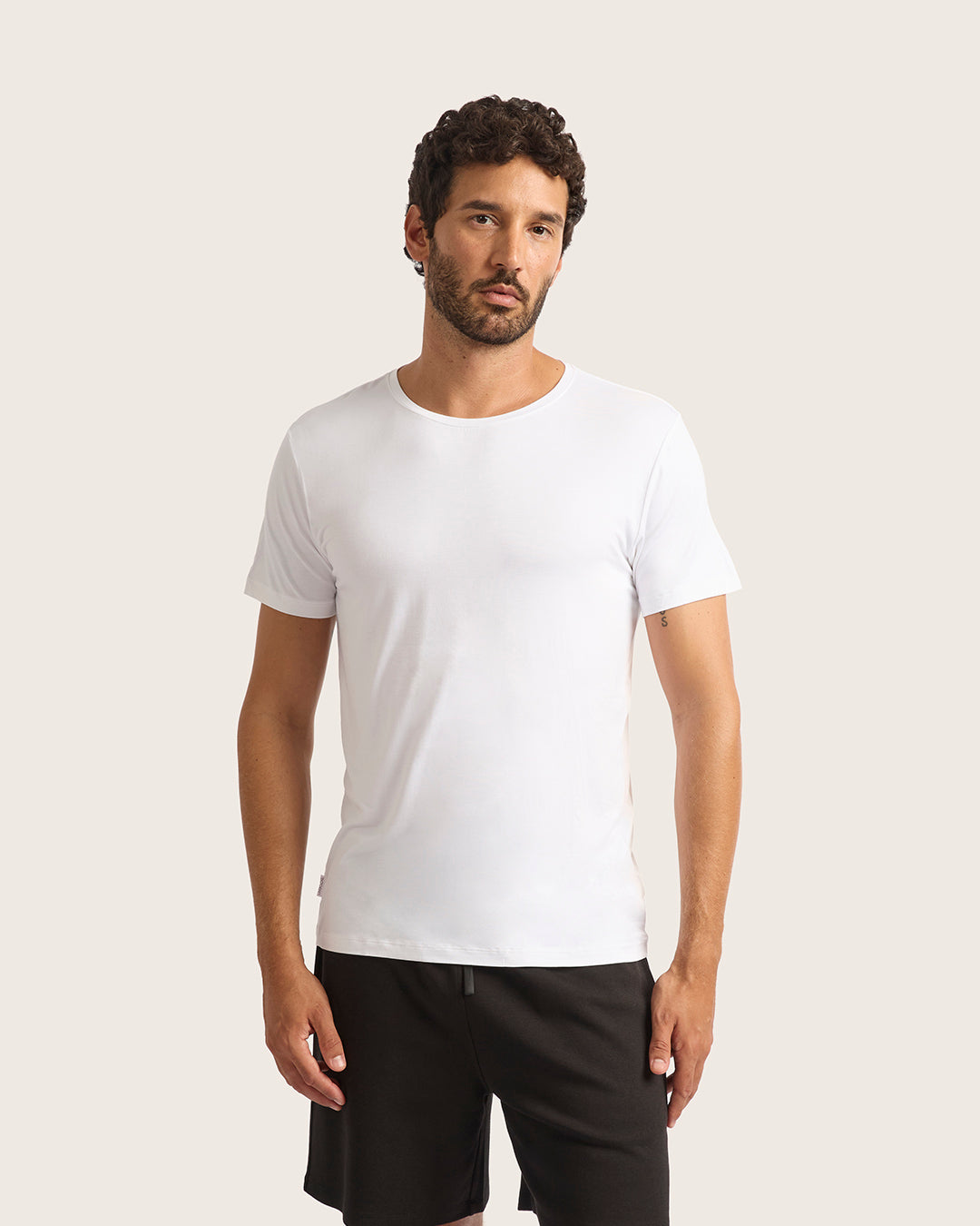 Men's Base Layer Crew Neck T-Shirt - White