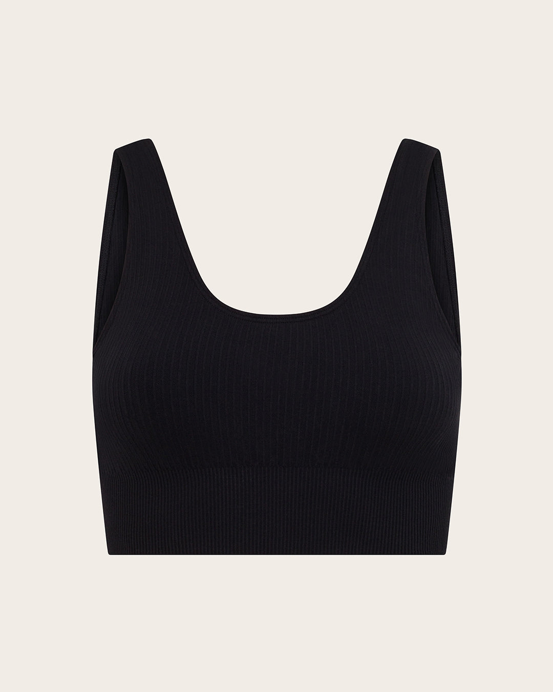 Ribbed Seamfree Crop-Black