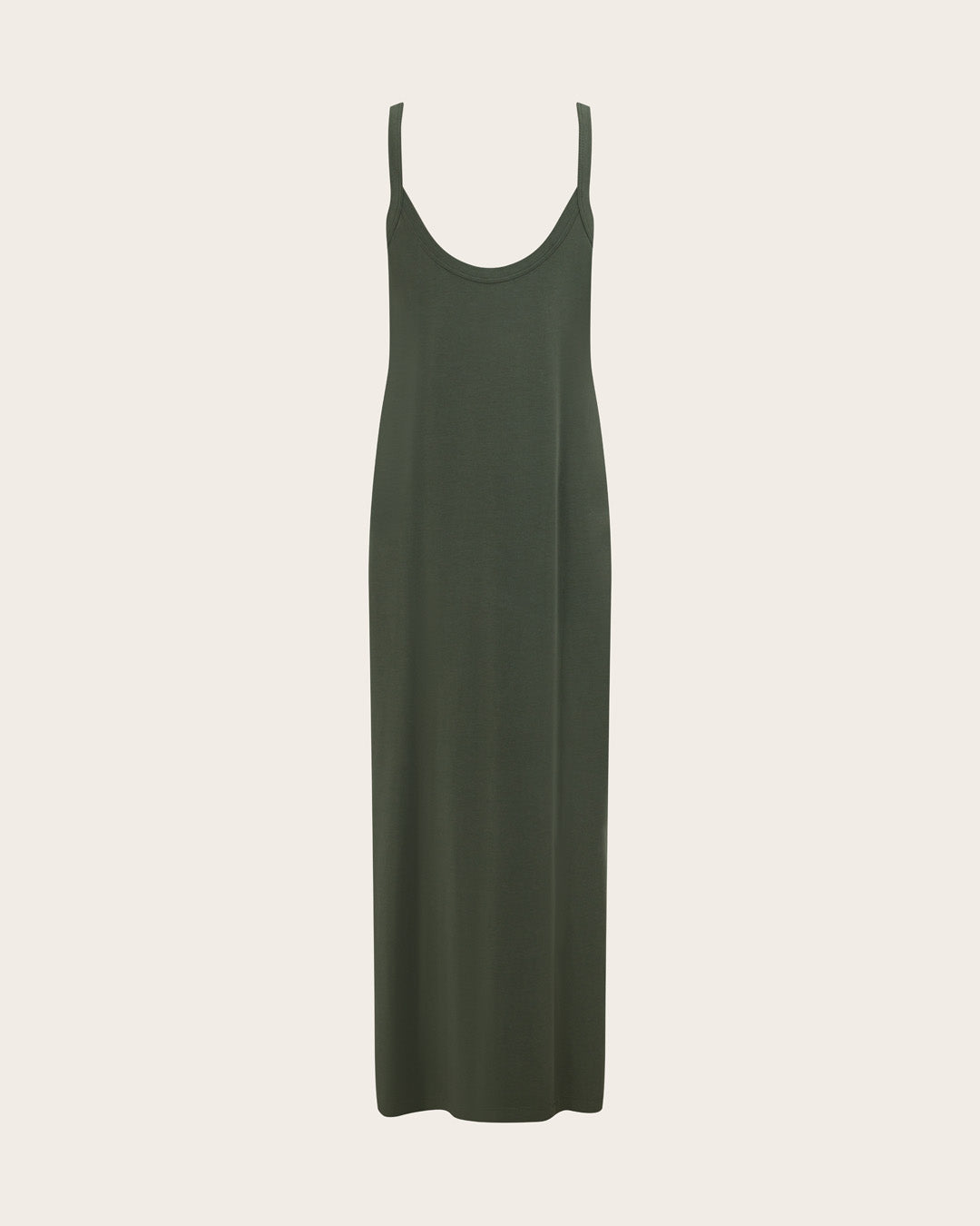 V-Neck Slip Dress - Moss
