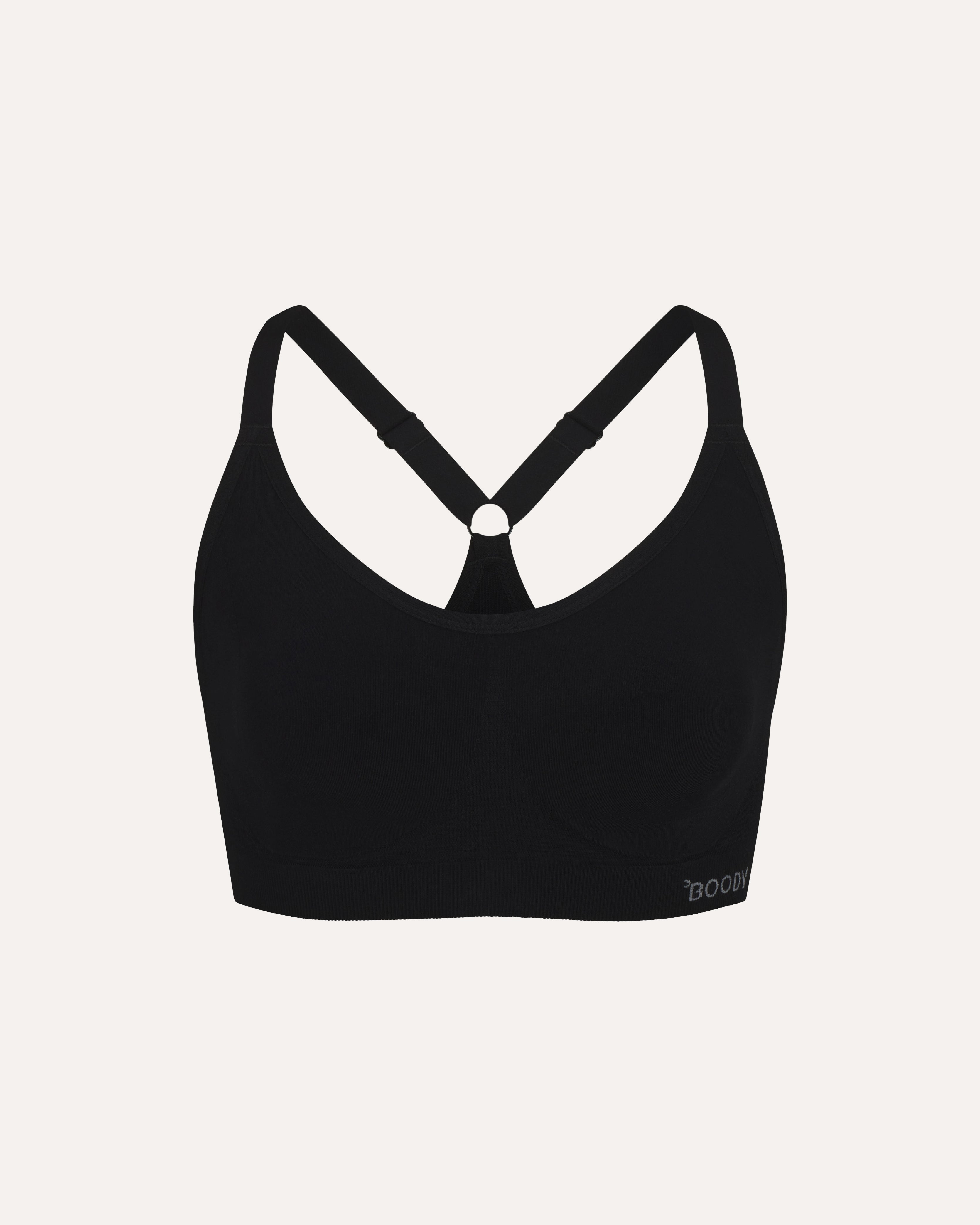 Full Bust Wireless Racerback Bra - Black