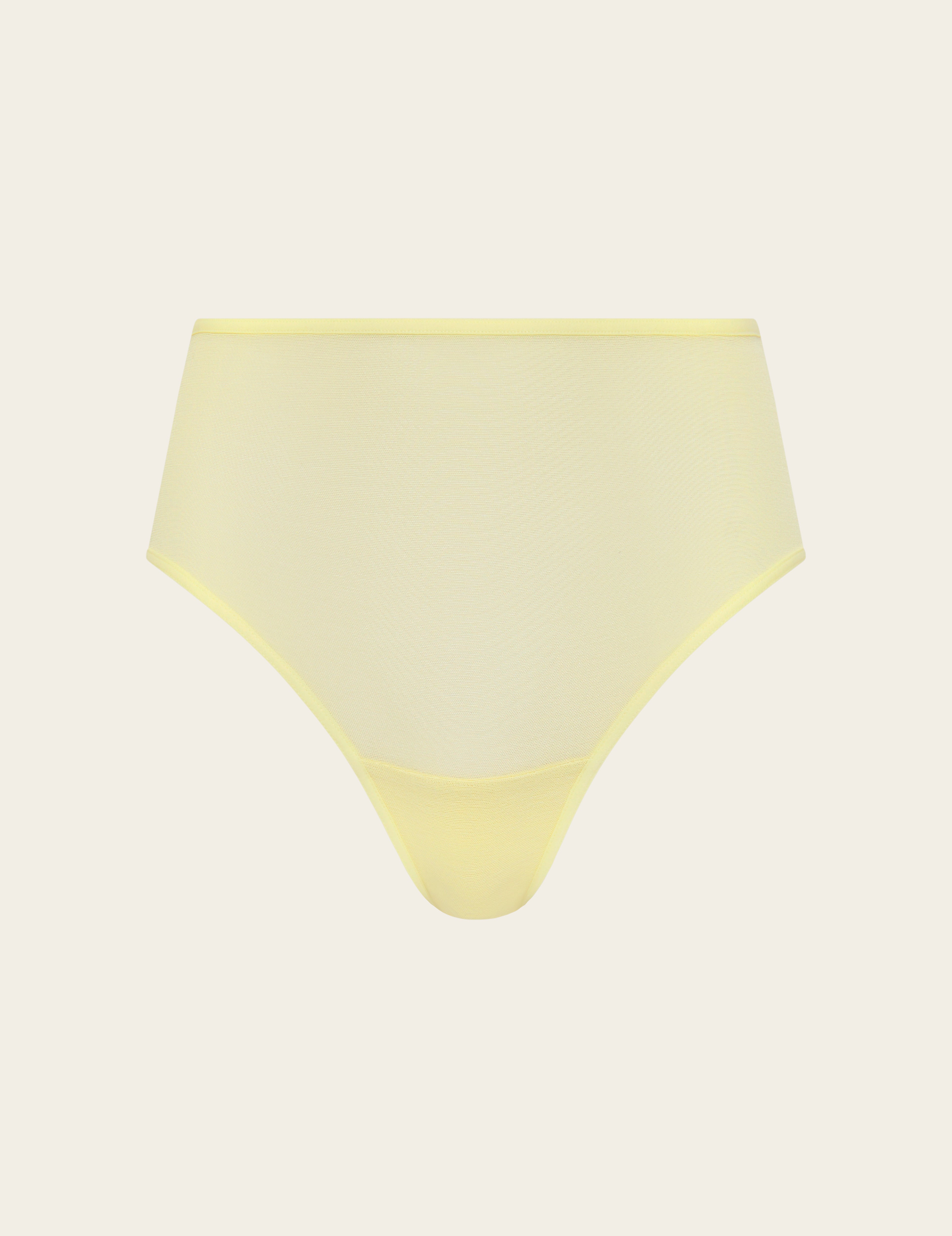 FreeMesh High-Cut Full Briefs - Lemon