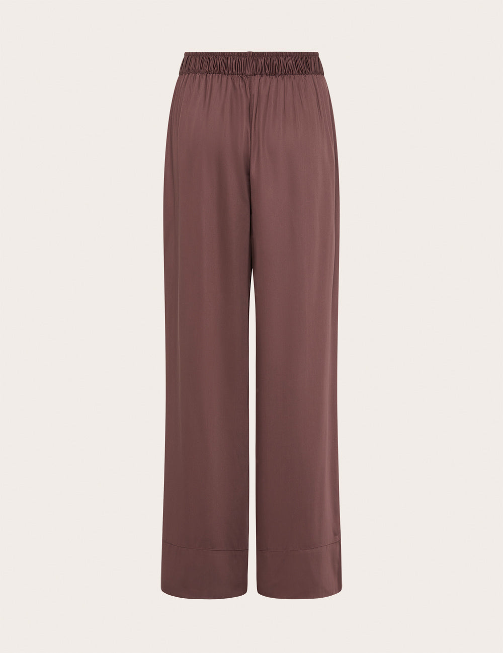 Vegan Silk Wide Leg Pants - Garnet