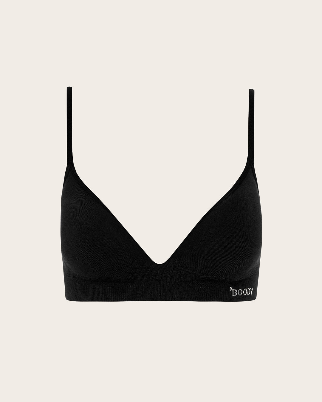 Wireless T-Shirt Bralette - Black