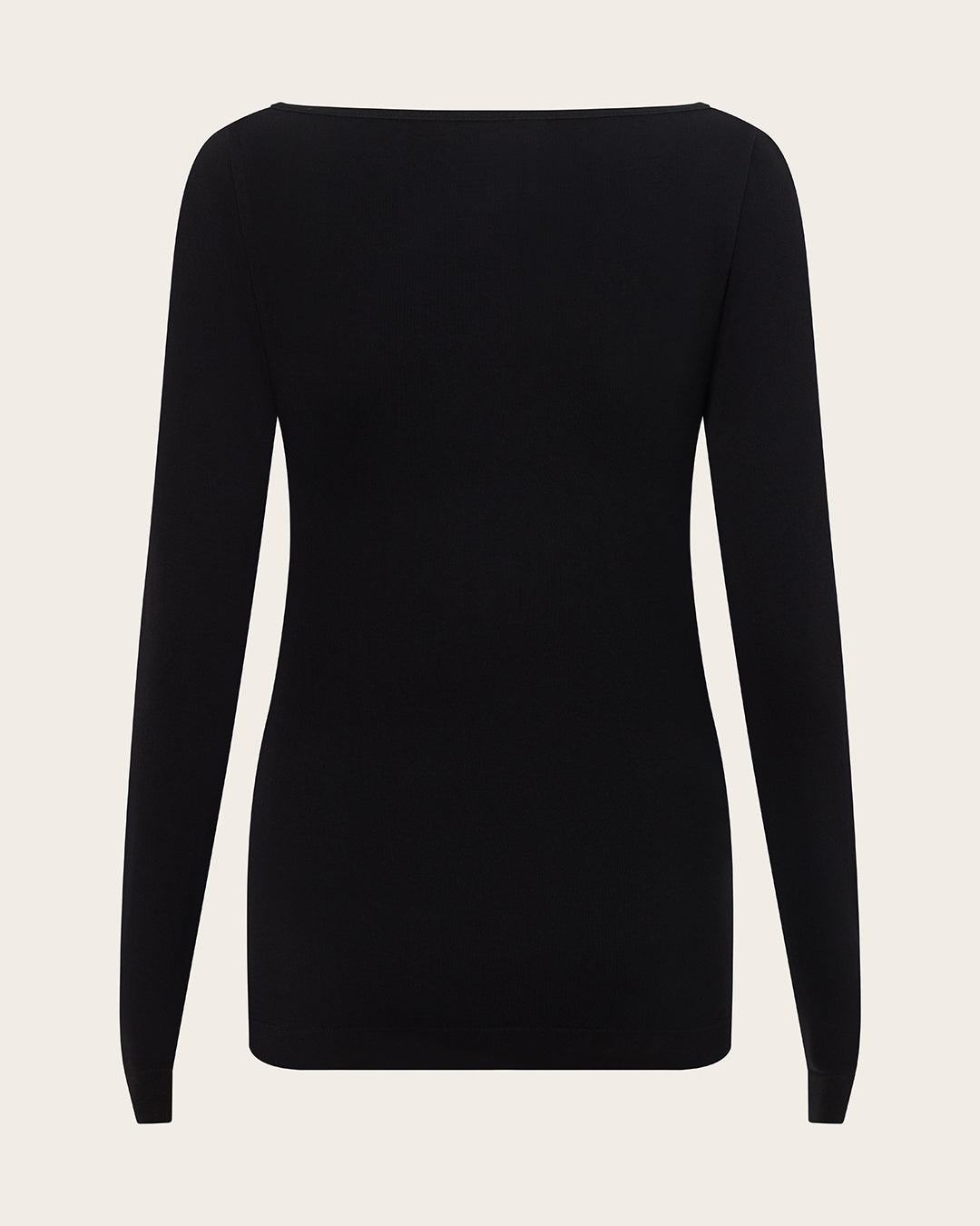 Base Layer Boatneck Long Sleeve Top - Black