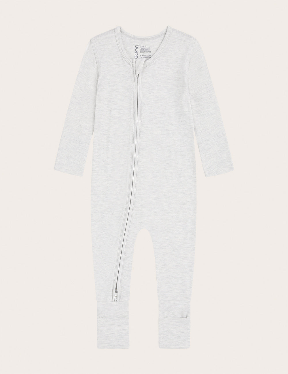 Baby Long Sleeve Romper - Heather Grey