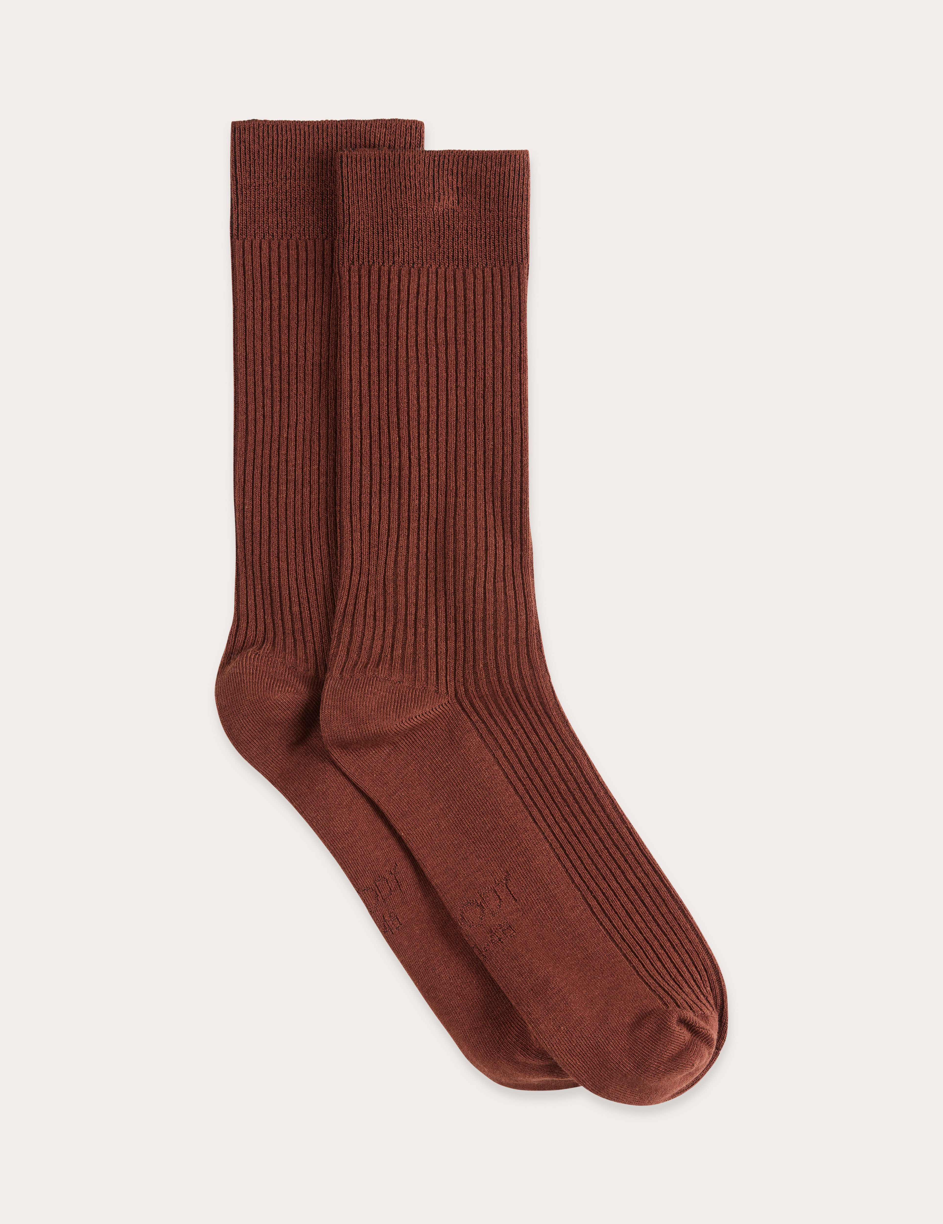 Bamboo Ribbed Crew Socks in Rust – Boody US