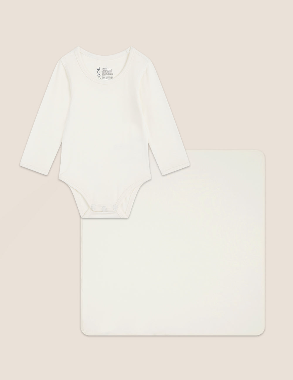 Set Giftbox - Baby Long Sleeve Bodysuit & Jersey Wrap - Heather Grey