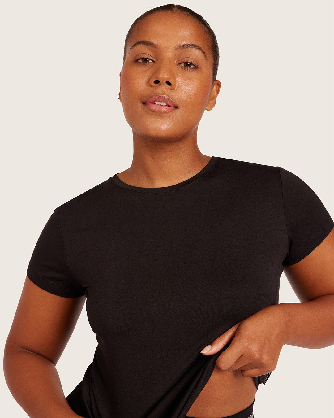 Women's Base Layer Crew Neck T-Shirt - Black