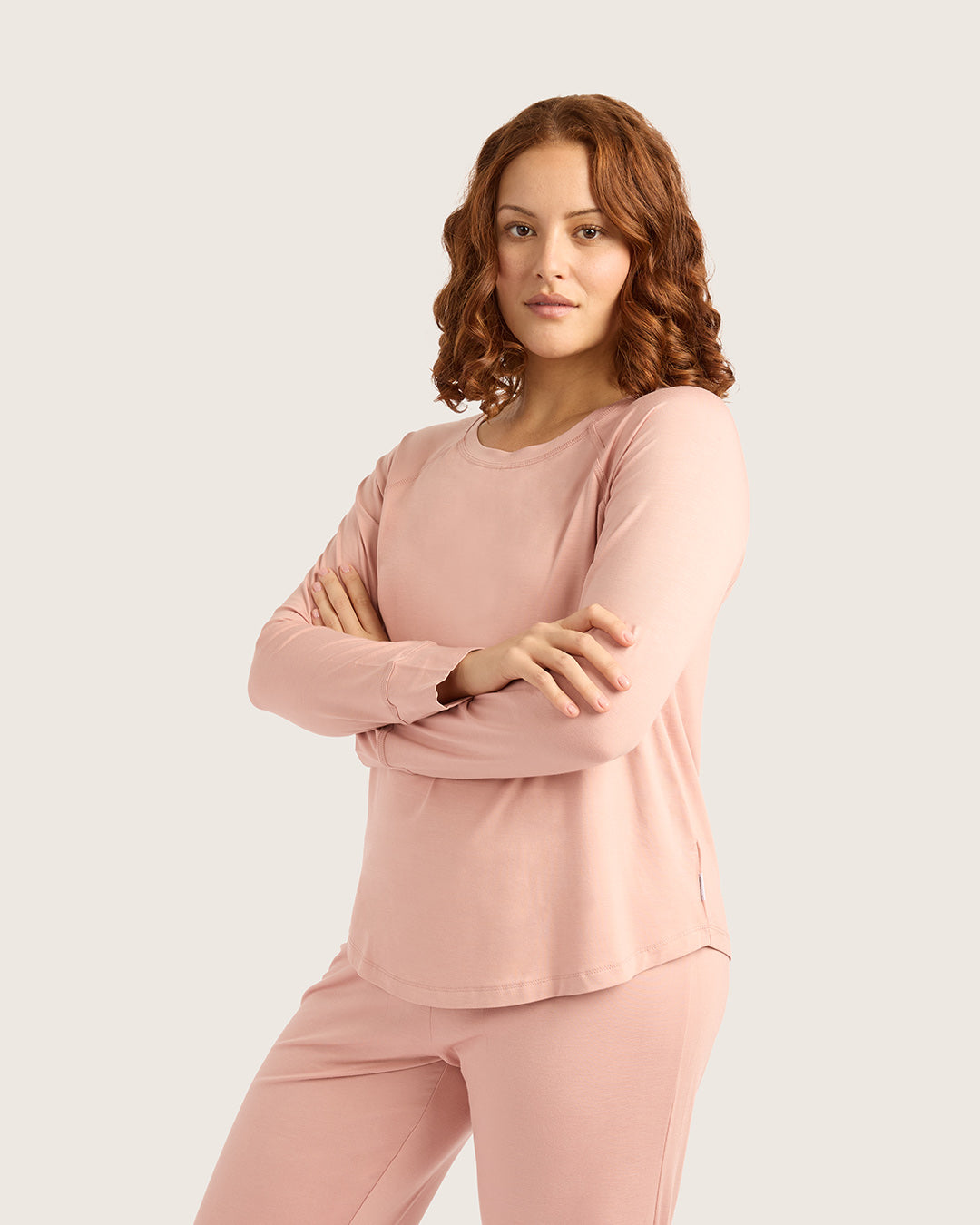 Goodnight Raglan Sleep Top - Dusty Pink