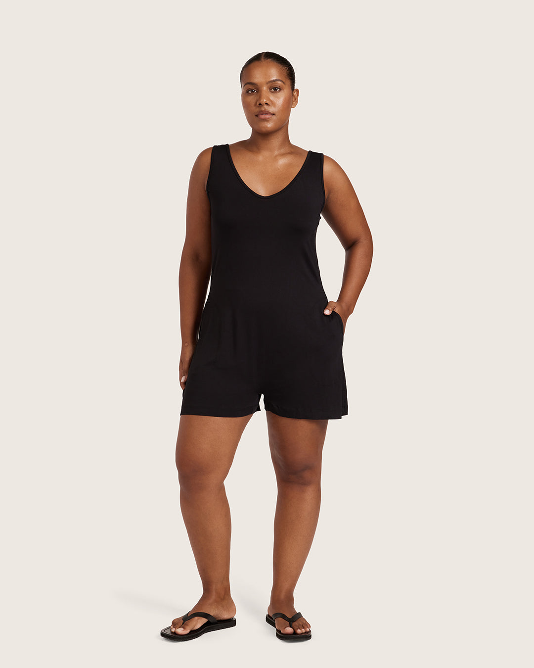 Short Romper - Black