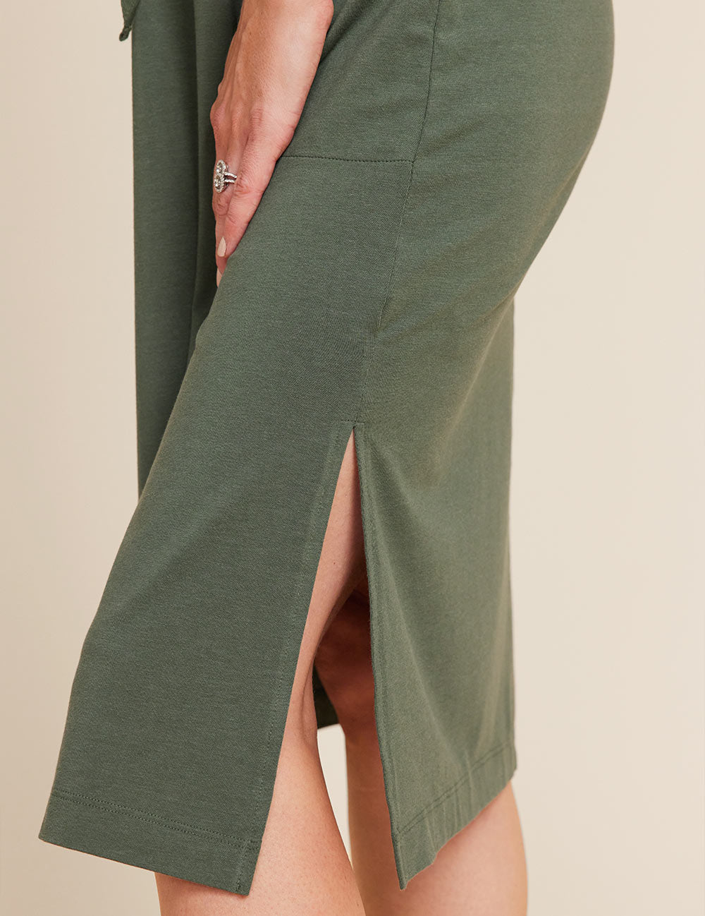 T-Shirt Tie Dress - Moss