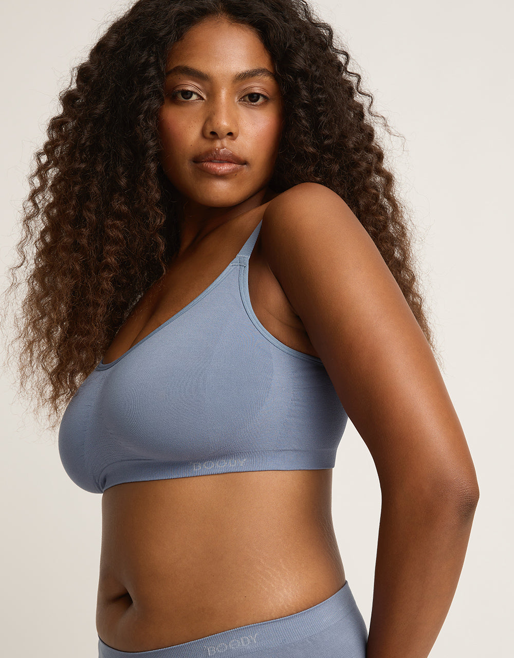 Full Bust Wireless Bra - Dusty Blue