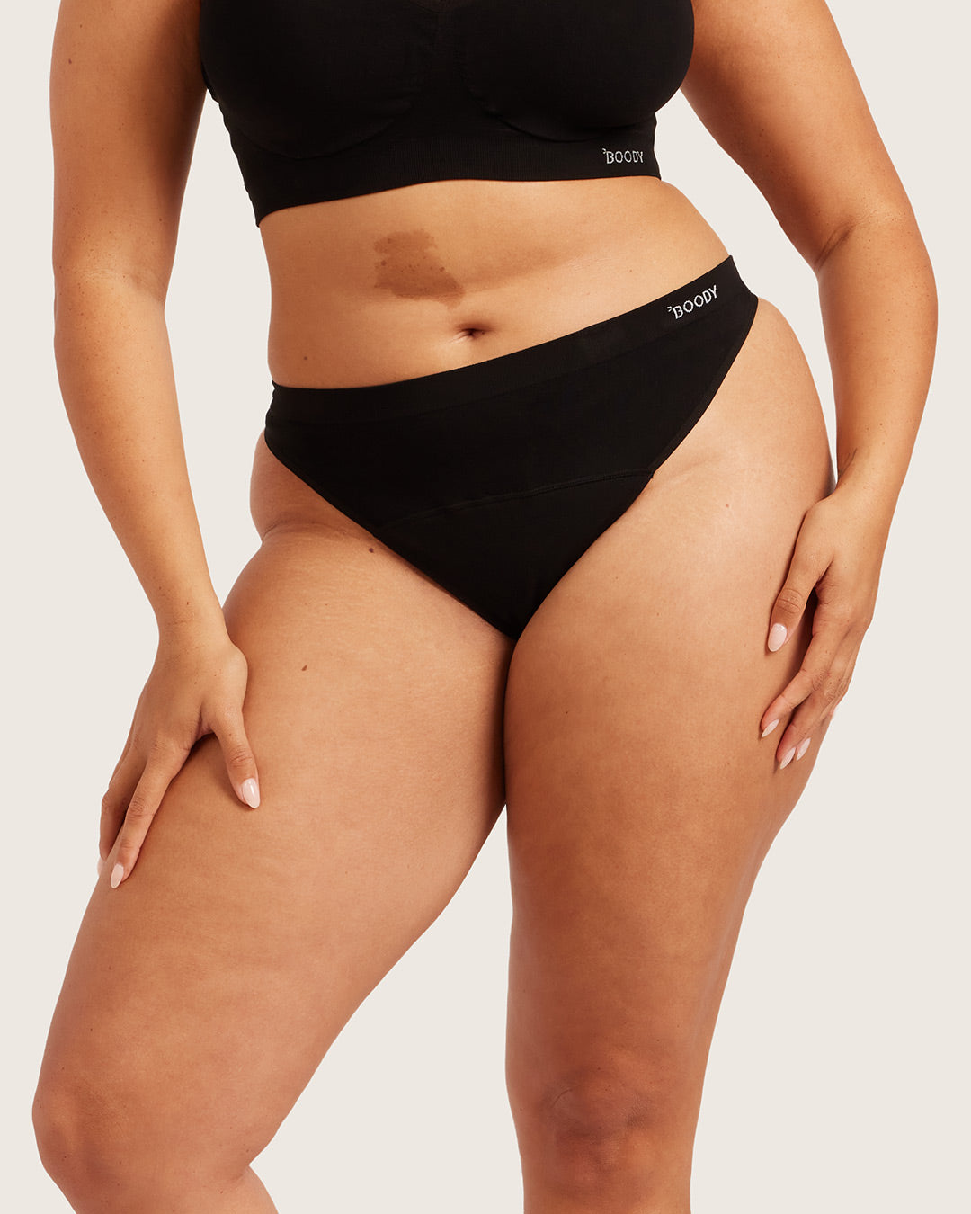 Period & Leak Proof - G-String - Light - Black