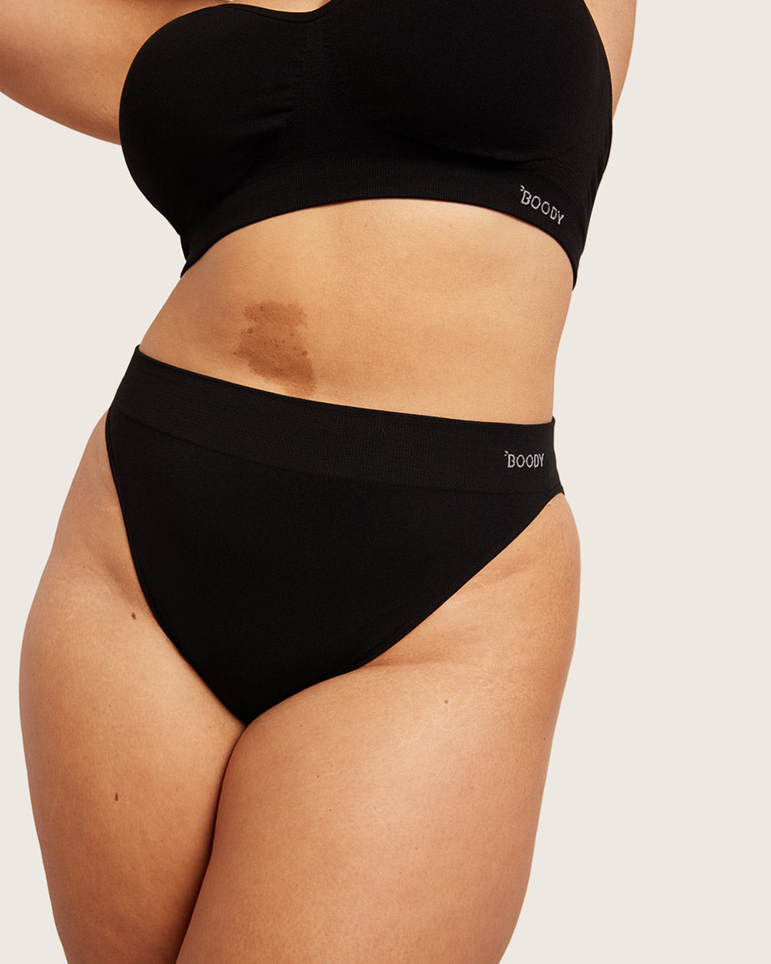 High Cut Full Briefs - Black