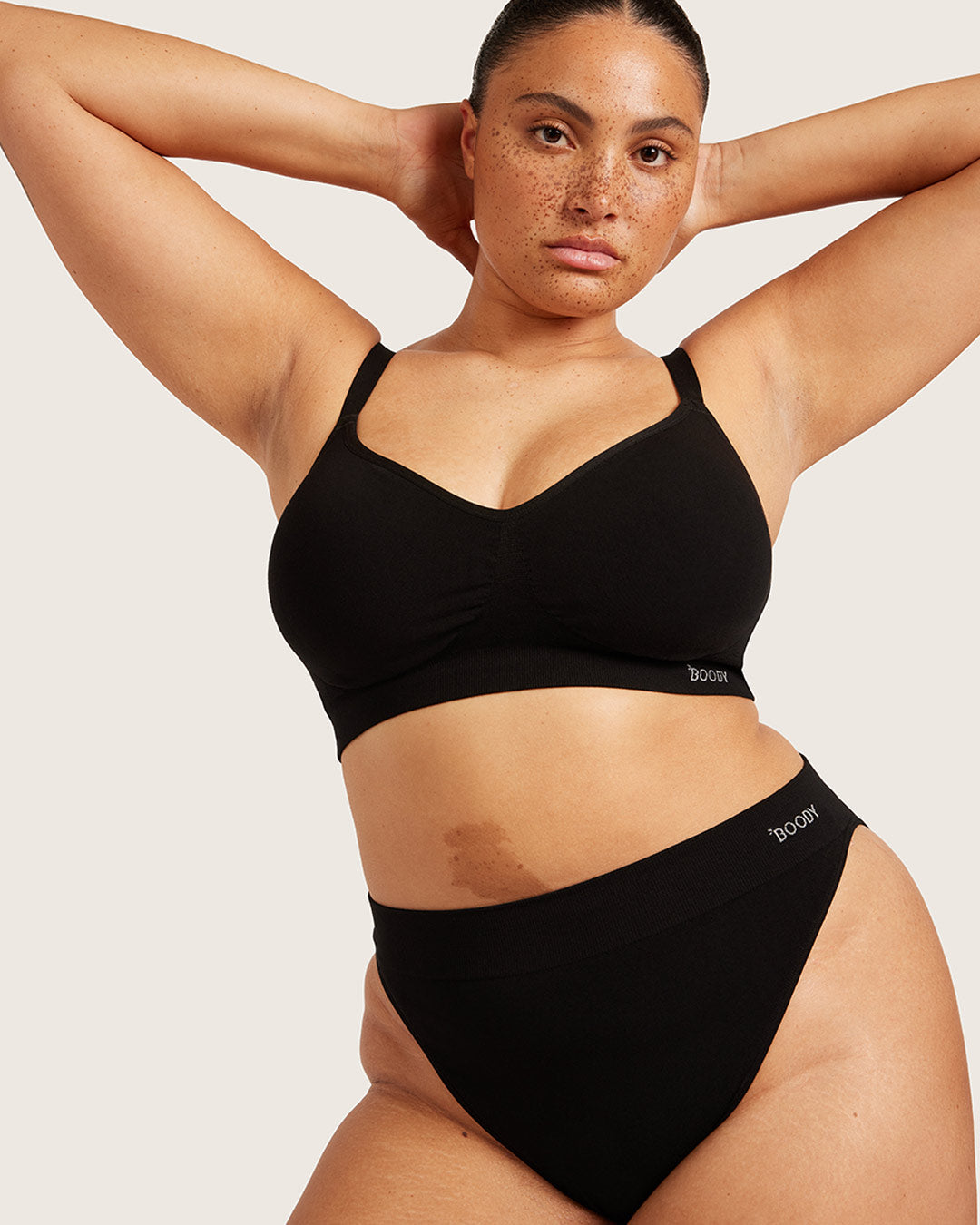 High Cut Full Briefs - Black