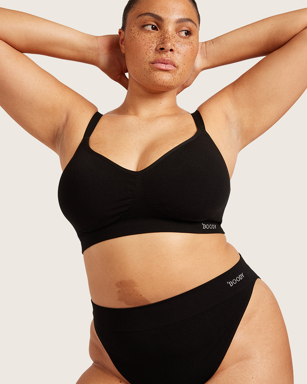 High Cut Full Briefs - Black