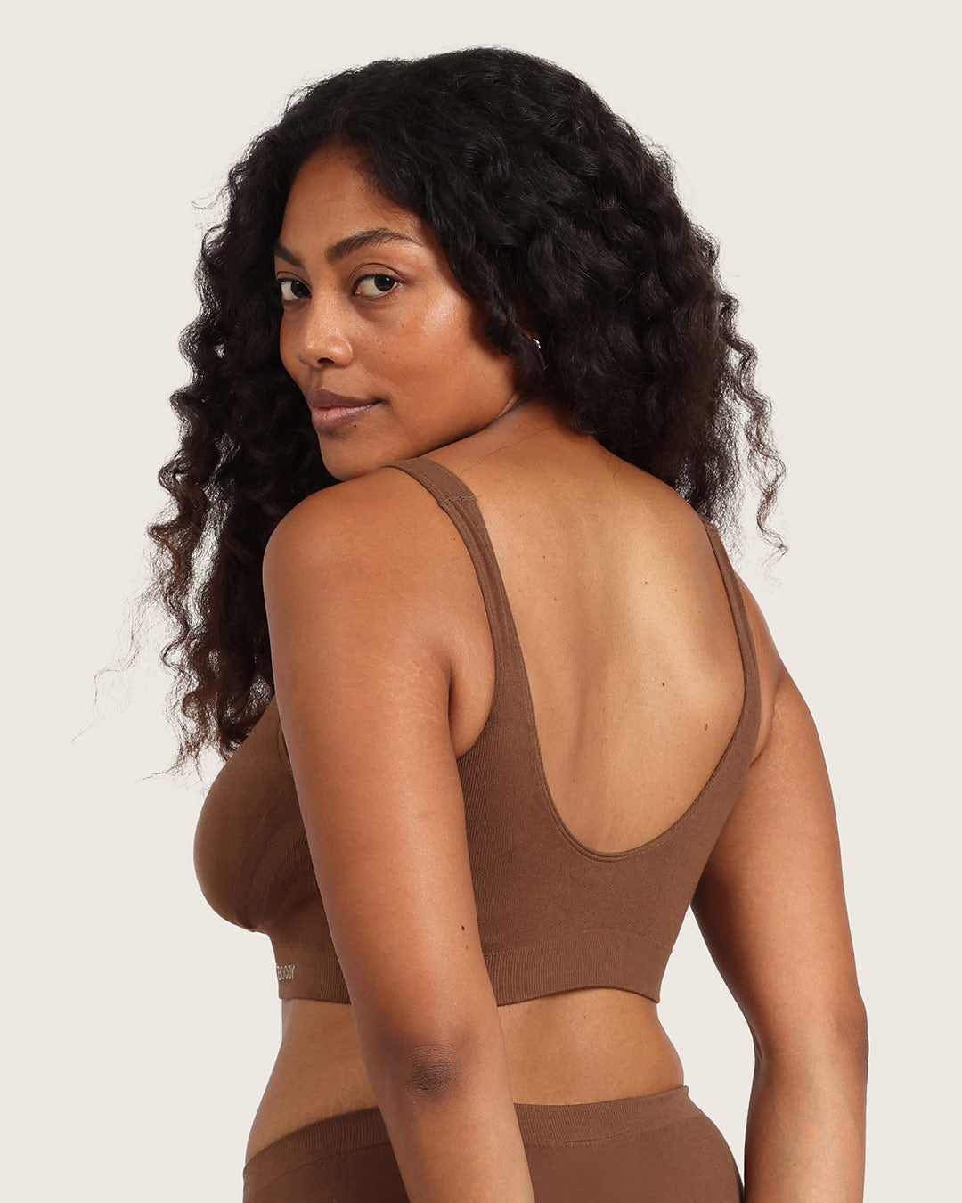 Seamfree Padded Crop Bra - Clove