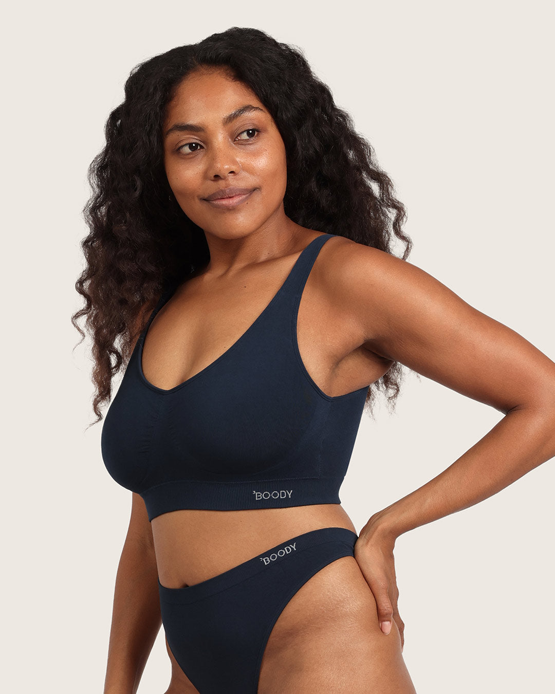 Seamfree Padded Crop Bra - Midnight