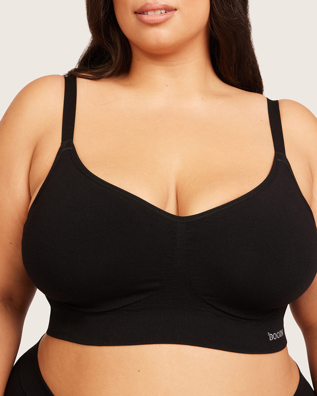 Wireless Full Bust T-Shirt Bra - Black