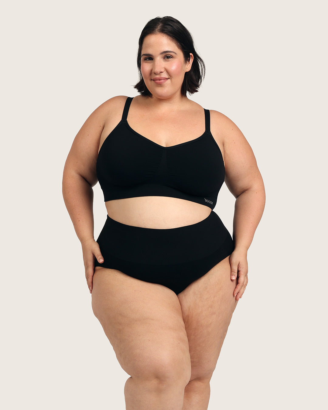 Shaper High Cut Full Briefs - Black