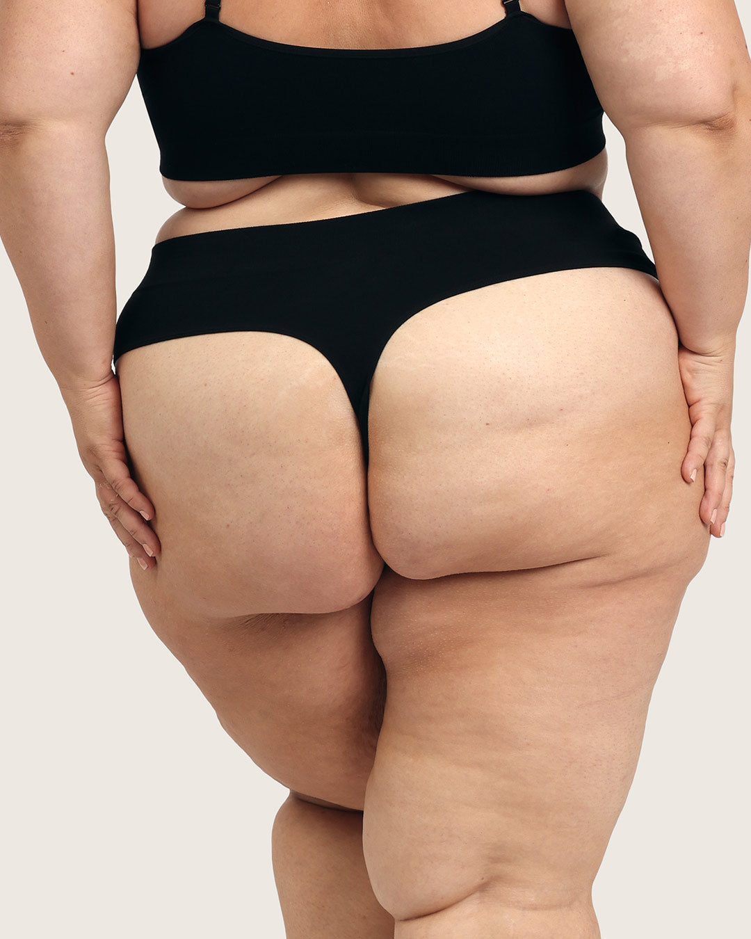 High Waist G-String - Black