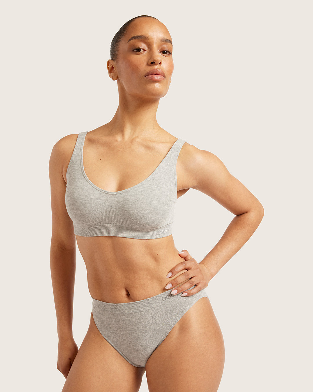 Classic Bikini - Light Grey Marl