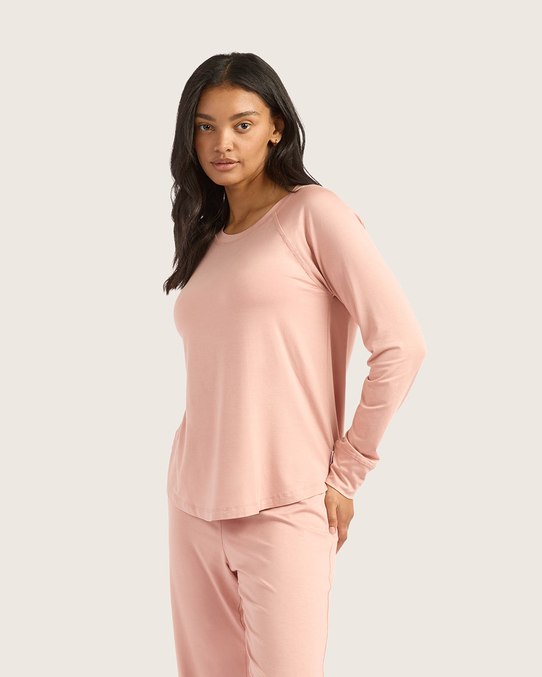Goodnight Raglan Sleep Top - Dusty Pink