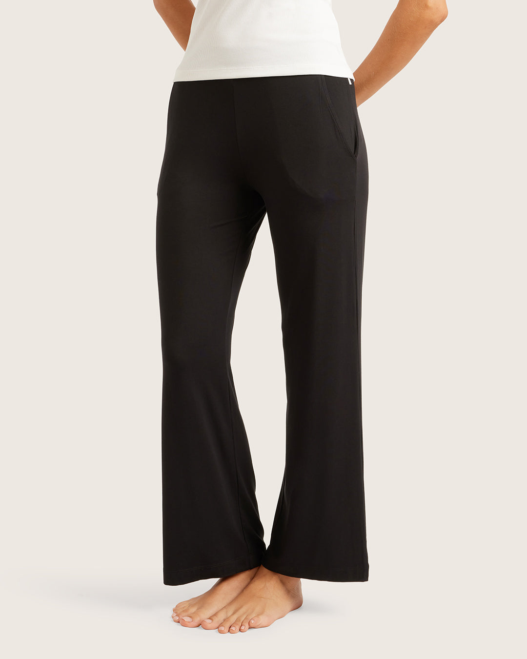 Downtime Wide Leg Lounge Pants - Black
