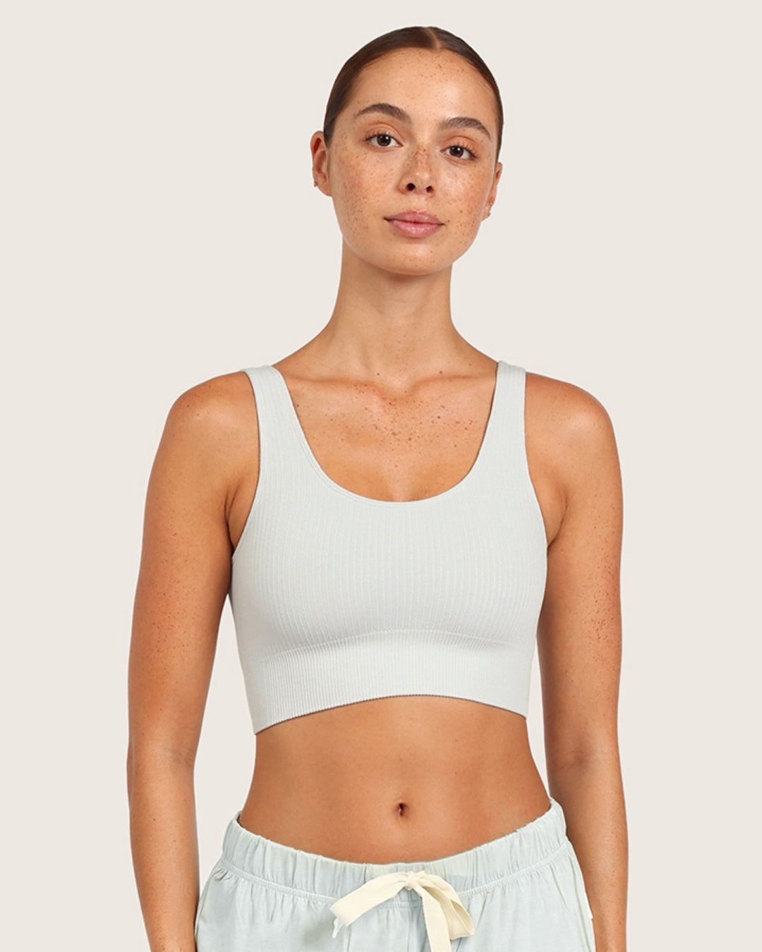 Ribbed Seamfree Crop-Dove