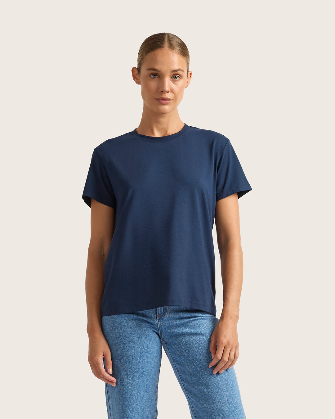 Women's Classic Crew Neck T-Shirt - Navy