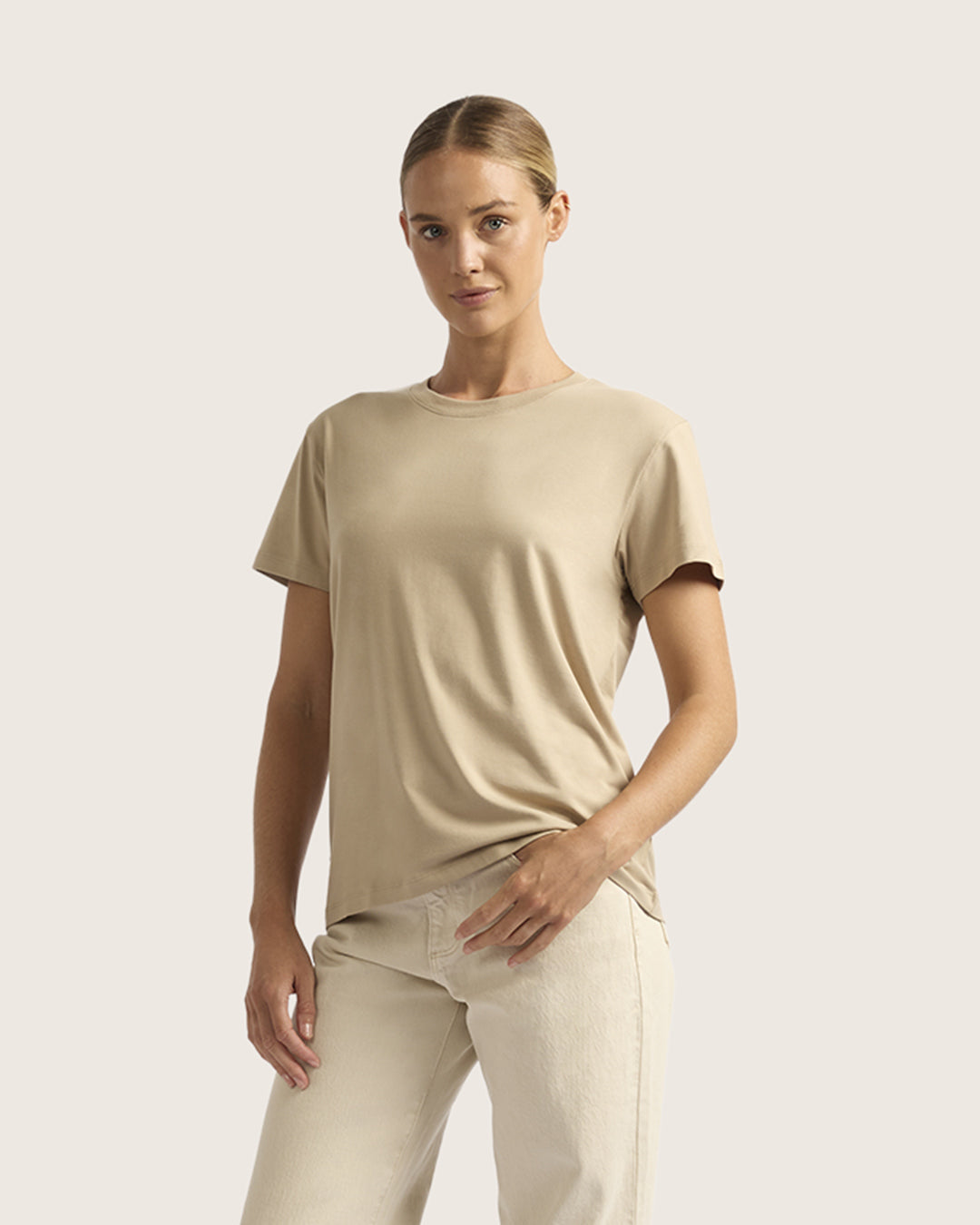 Women's Classic Crew Neck T-Shirt - Stone