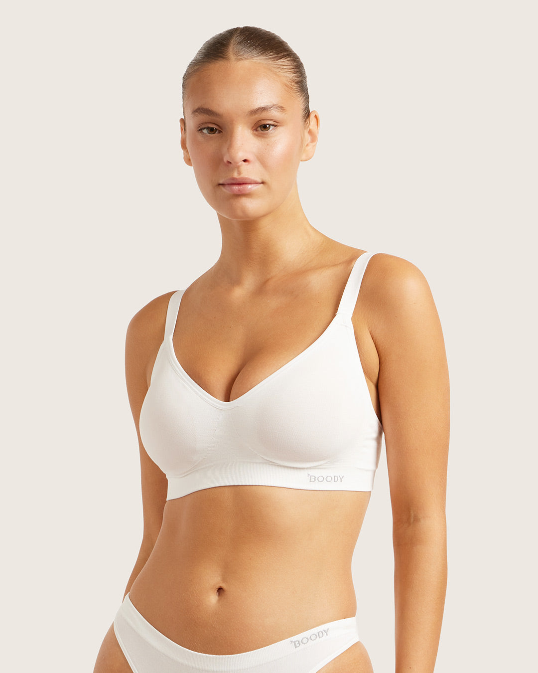 Wireless Full Bust T-Shirt Bra - White