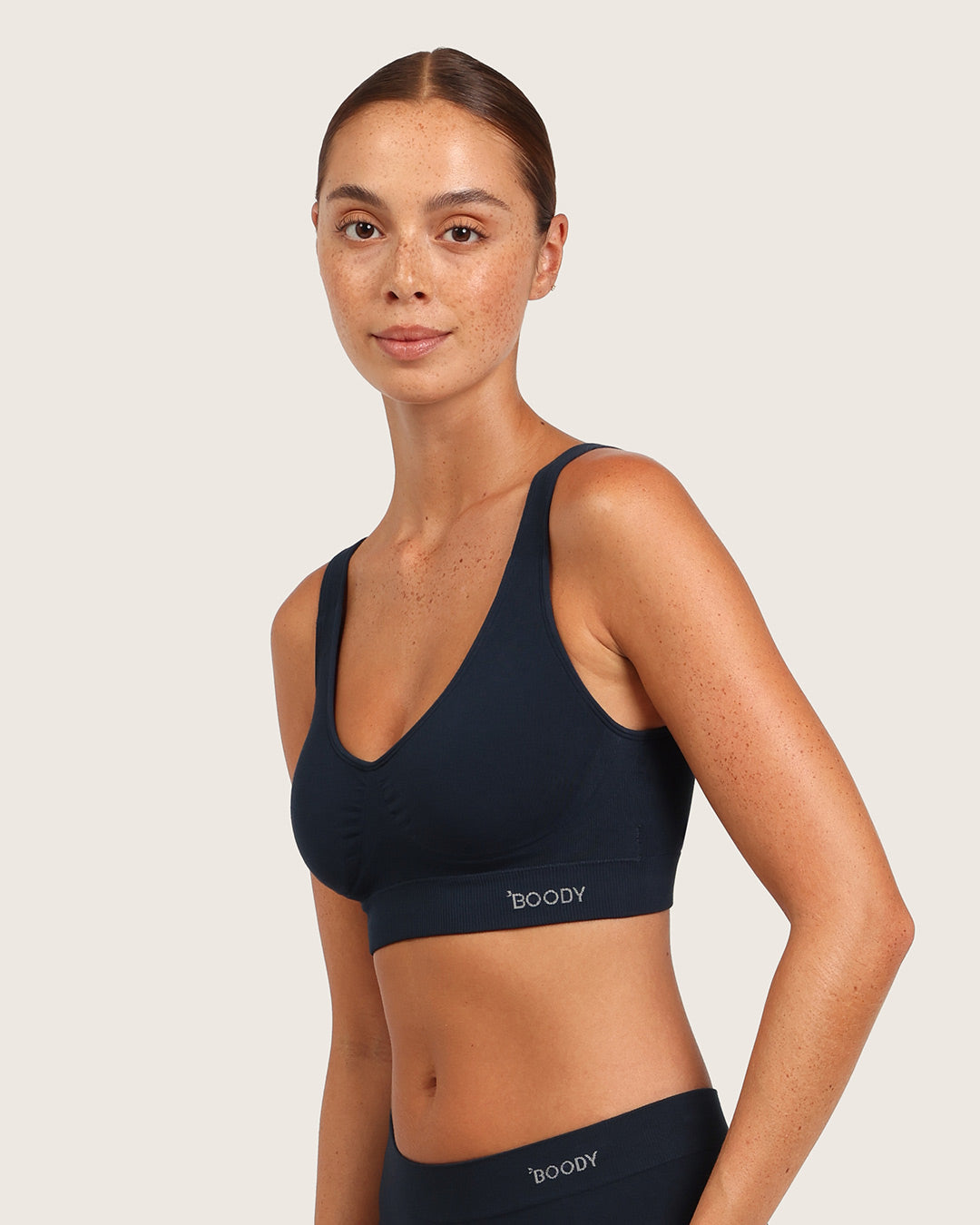 Seamfree Padded Crop Bra - Midnight