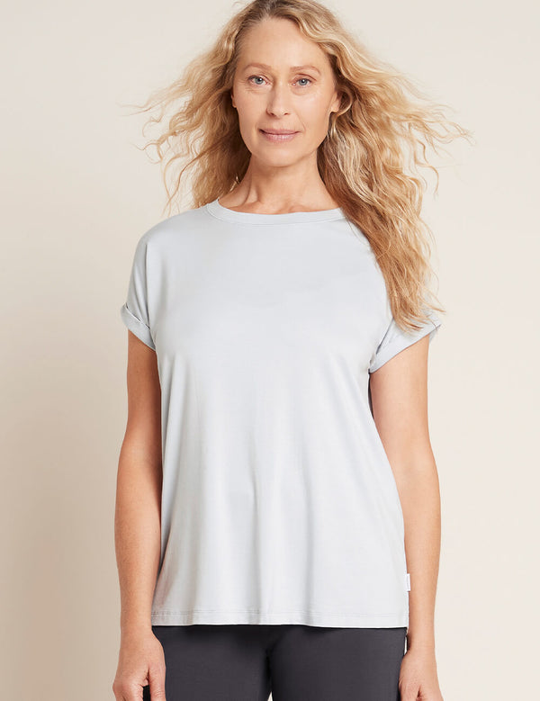 Boody Women's Downtime Lounge Top in Dove Blue Front