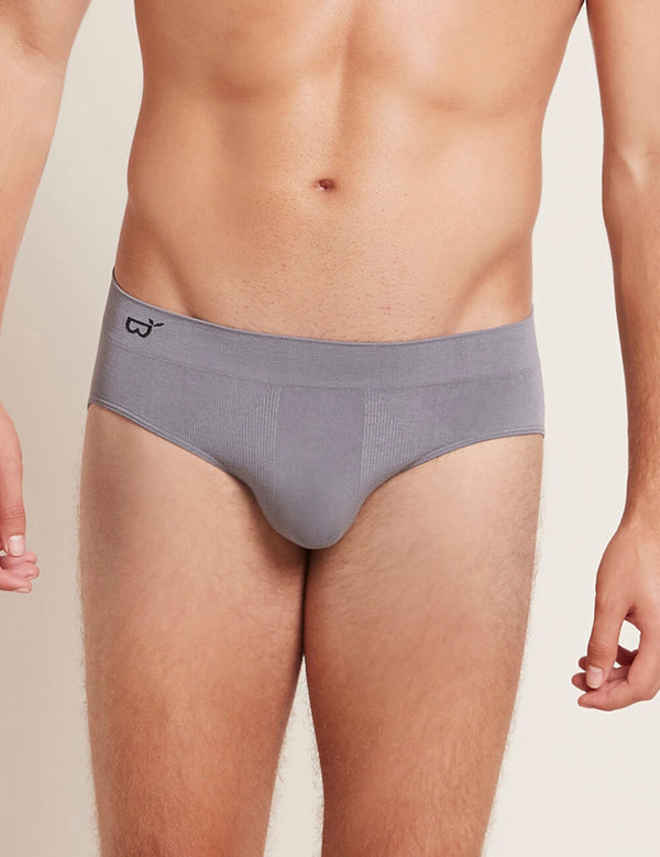 Boody Men's Original Brief in Light Grey Front View