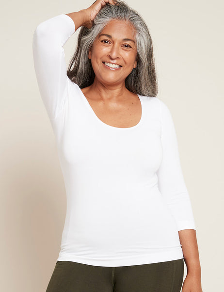 スーパーセール Clothing Bamboo | White | Top Sleeve 3/4 Women's – US Boody Clothing