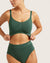 Full Bust Wireless Bra - Emerald Green