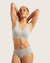 Seamfree Padded Crop Bra - Light Grey Marl