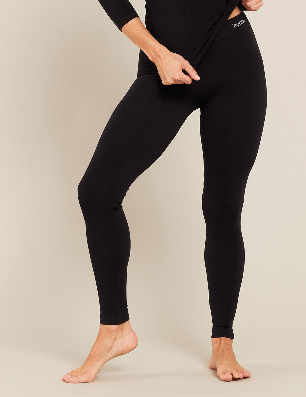 Women s Full Leggings Black Bamboo Clothing Boody USA