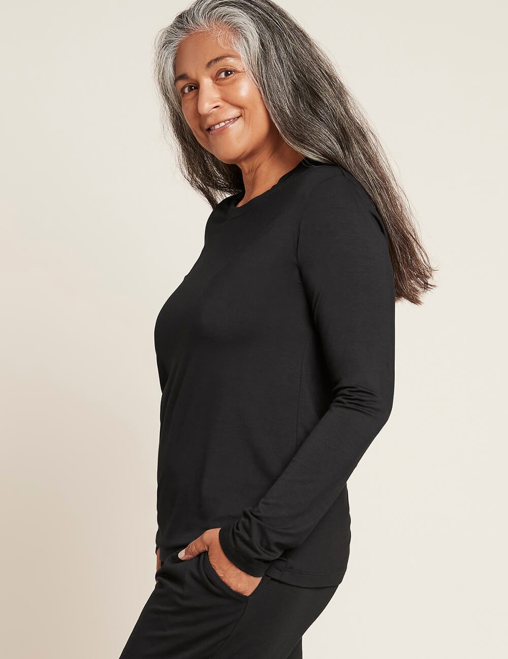 Buy Boody Body EcoWear Women's Scoop Top - Bamboo Viscose - Wide Neck Long  Sleeve Layering Shirt Online at desertcartSeychelles