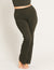 High Waist Flare Pants - Dark Olive
