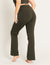 High Waist Flare Pants - Dark Olive