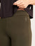 High Waist Flare Pants - Dark Olive