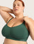 Full Bust Wireless Bra - Emerald Green